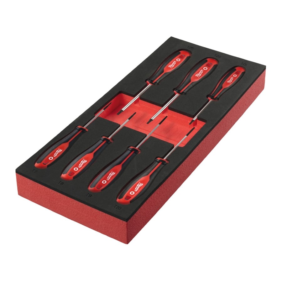 MILWAUKEE 7-teilige TX Einlage für Werkstattwagen 78 cm Tri-Lobe Schraubendreher Einlage