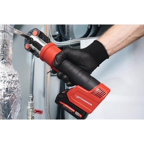 ROTHENBERGER Hybrid-Pressmaschine ROMAX NANO 32 kN 0-108mm Pressbacke iJAW SV 15,22,28mm,Akku