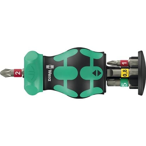 WERA Magazinbithalter KK Stubby Magazin RA 1 6-tlg.BZT Schlitz/PH/TORX® WERA