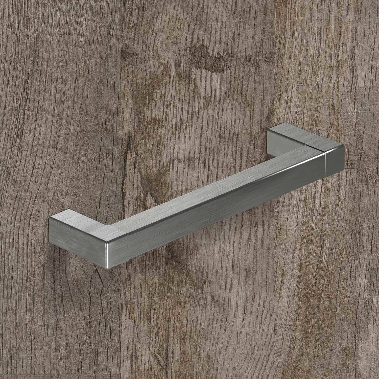 HETTICH Griff Cadro, Bohrabstand 128, L 140.5 mm, B 12.5 mm, H 35 mm, Edelstahl Optik gebürstet, 9298817