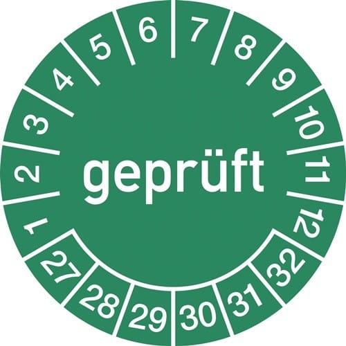 Nordwest Mehrjahresprüfplakette D.30mm gepr.2027-2032 Folie Btl.a 100 St.