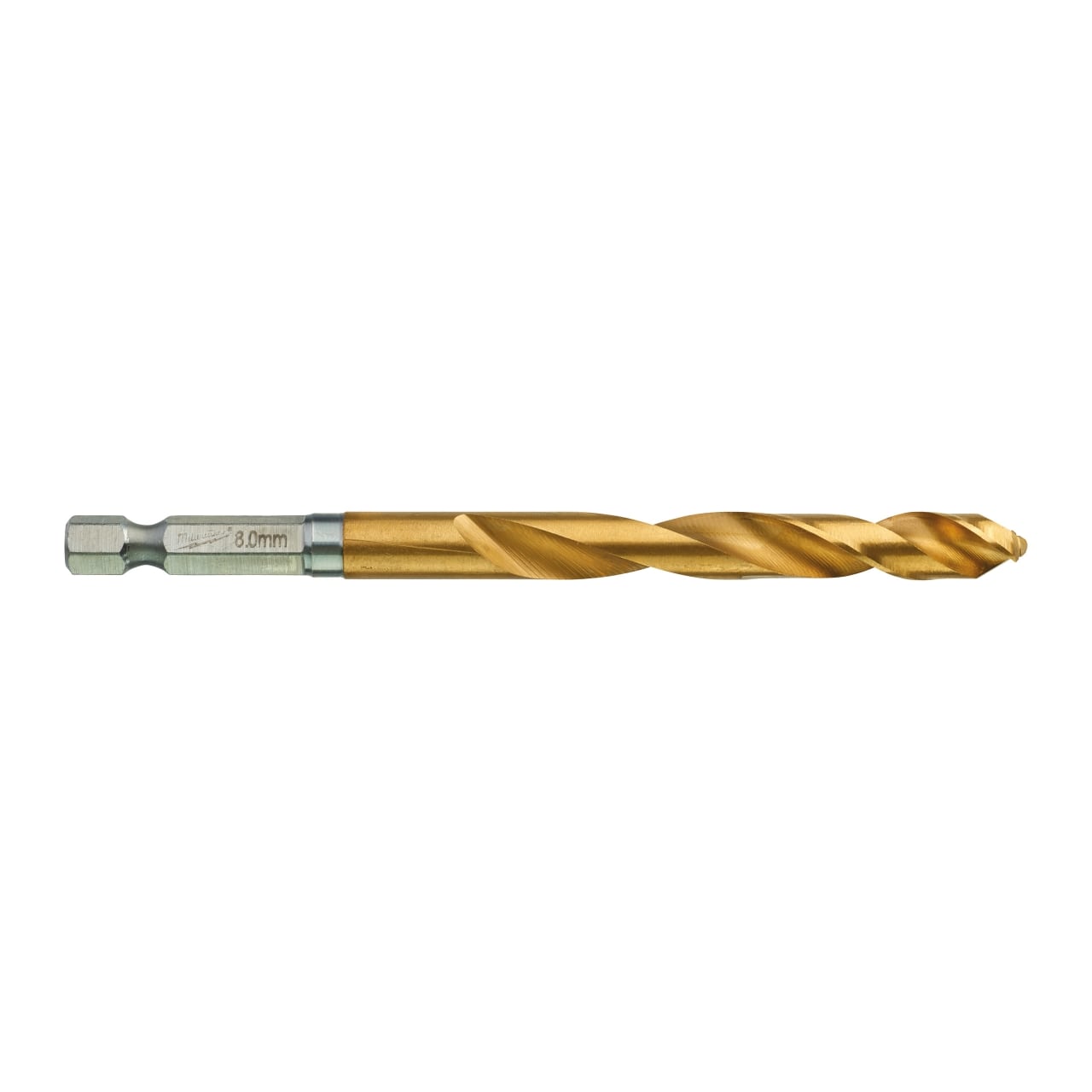 MILWAUKEE 8,0 x 111 mm SHOCKWAVE Metallbohrer HSS-G RED HEX Titan 1/4"