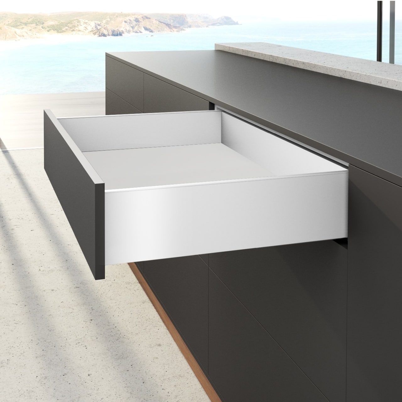 HETTICH AvanTech YOU Set Zarge, Höhe 139 mm x NL 600 mm, weiß, links und rechts, 9353399