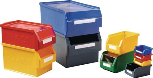 RASTERPLAN Sichtlagerkasten L500xB300xH250mm PE blau RASTERPLAN
